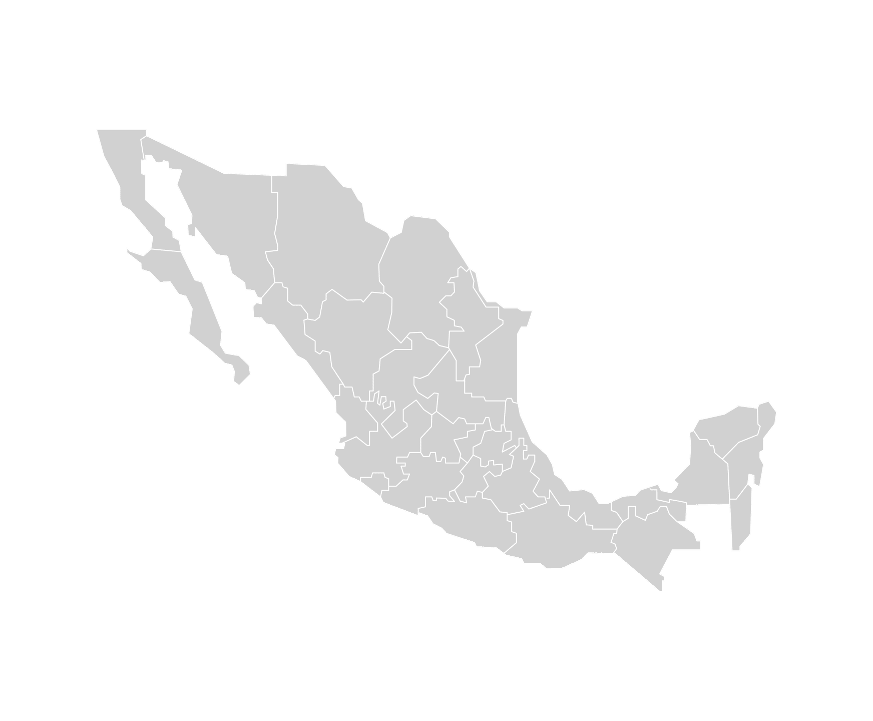 Mexico manufacturing locations map